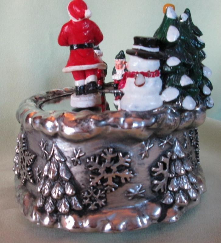 Twirling Santa Music Box Jingle Bells