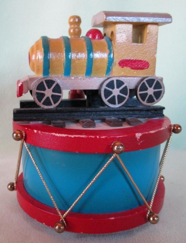 Music Box Wood Santa Wood Train Jingle Bells