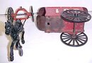 Kenton Horse Drawn Ice Wagon Single Horse Rare Toy!