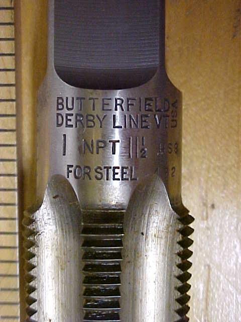 Union Twist Pipe Tap 1 inch for Steel Butterfield