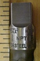Union Twist Pipe Tap 3/8 inch NPT for Steel Butterfield
