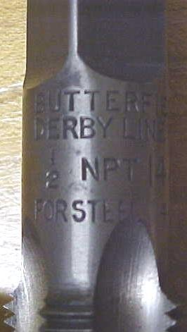 Union Twist Pipe Tap 1/2 inch NPT for Steel Butterfield