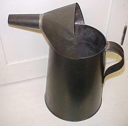 Tin Oil Liquid Can 4 qt. w/Spout & Handle