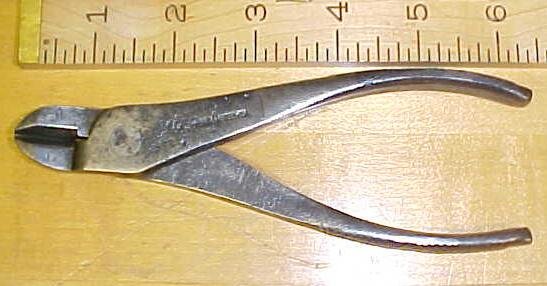 Wire Cutters Pliers Curved Jaws Forged Antique