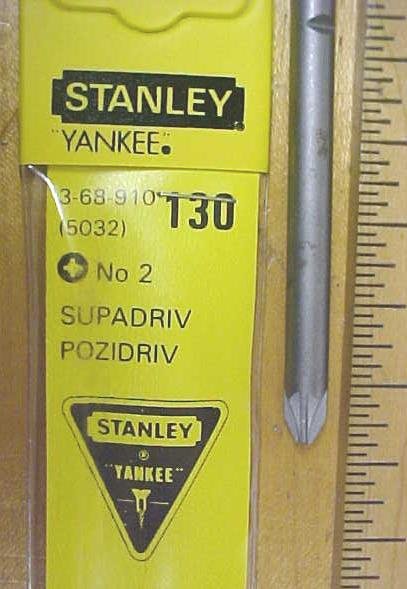 Stanley Yankee Phillips Screwdriver Bits to for No. 30, 30A, 130A
