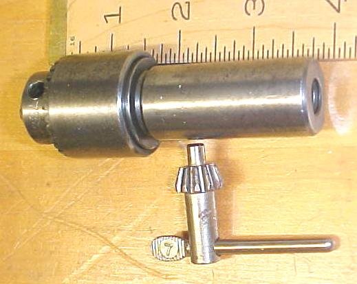 Jacobs Drill Chuck No. 7B w/ Key & Arbor 0-3/8