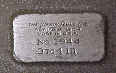 Lufkin No. 1944 Micrometer 3-4 inch