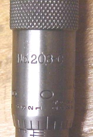 Starrett No. 203C Micrometer 0-1 inch