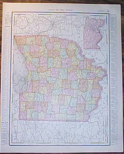 Map Ohio & Cincinnati 1907 Rand McNally