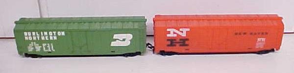Train Cars HO Scale New Haven Burlington (2) Box Cars