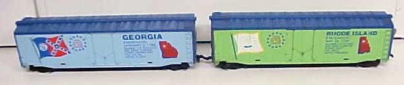 Tyco Commemorative State Box Cars Georgia Rhode Island