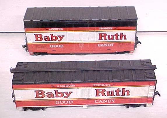 Train Cars HO Scale Baby Ruth (2) Sizes (1) Track Cleaner