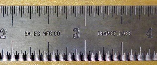 Bates Mfg. Rule Steel 6 inch Antique