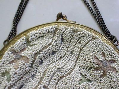 Purse Bag Beaded & Embroidered Ladies French