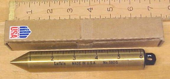 Lufkin Brass No. 590G Tank Gauging Plumb Bob /Box