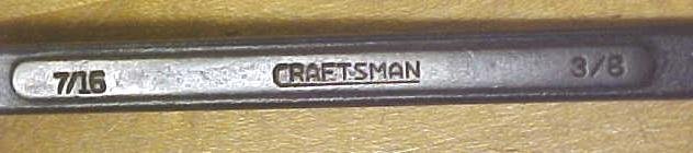 Craftsman Box Wrench Bent Front 7/16 & 3/8 inch Vintage