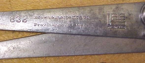 Brown & Sharpe Inside Caliper 4 inch No. 832