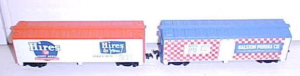 Train Cars HO Scale Purina & Hires Root Beer Box Cars