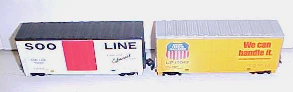 Train Cars HO Scale SOO LINE & UNION PACIFIC Box Cars
