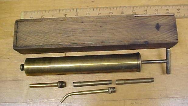 FAICHNEY Motor Oiler Grease Gun Brass BOULEVARD Rare!