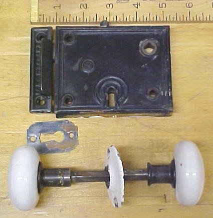 Antique Passage Door Lock Set Flush Mount