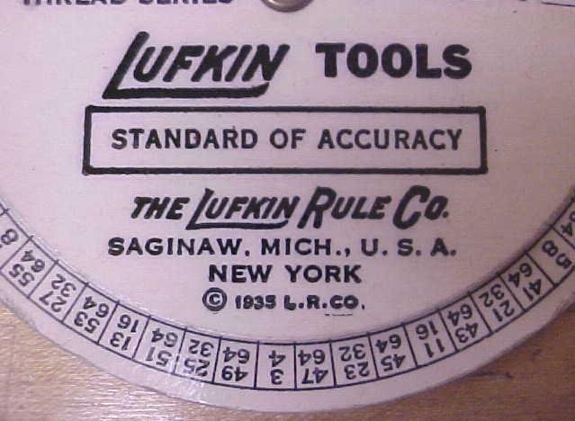 Lufkin Round Screw Thread Calculator 1935
