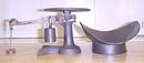 Antique Scale Fish Tail Cast Iron Basket Counter Top