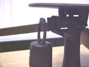 Antique Scale Fish Tail Cast Iron Basket Counter Top
