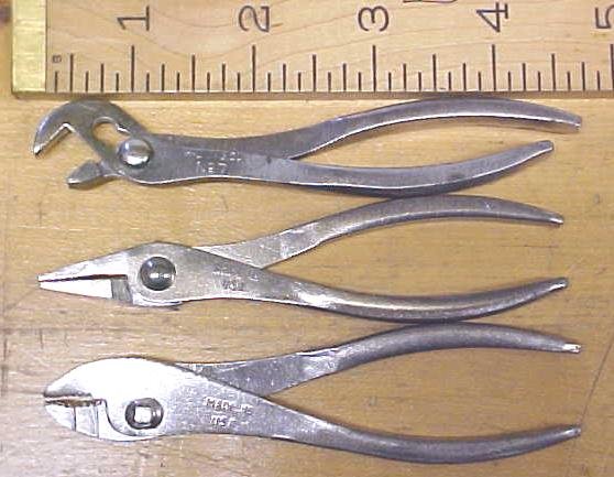 Antique K-D Mini Pliers Set & Pouch K-D No. 6 to 8