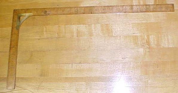 Antique Taylors Square Wood & Brass 24 inch