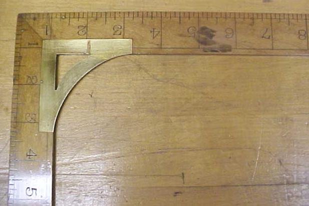 Antique Taylors Square Wood & Brass 24 inch