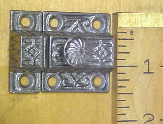 Antique Cupboard Latch Cast Iron Ornate Design