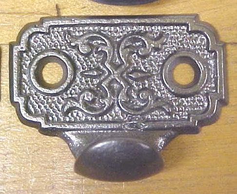 Antique Drawer Pulls Cast Iron Ornate Design Set of 8