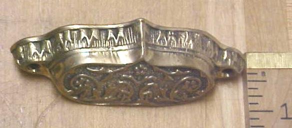 Antique Drawer/Bin Pulls Ornate Hardware Brass