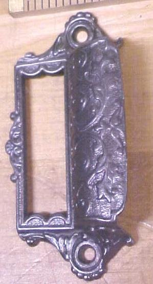 Antique Drawer Pulls Ornate Hardware Cast Iron Filing Cabinet