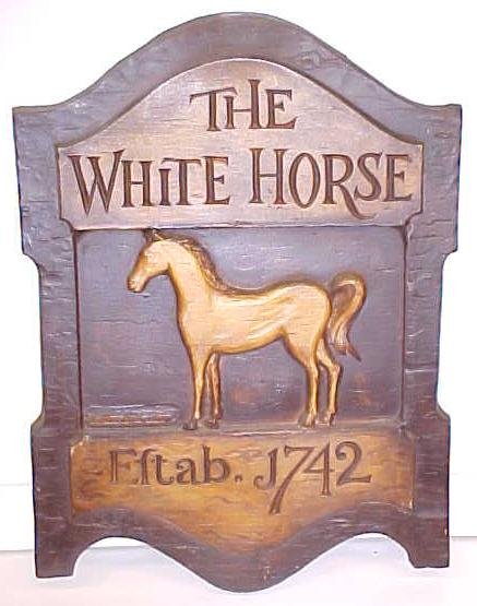 The White Horse Established 1742 Sign Signed