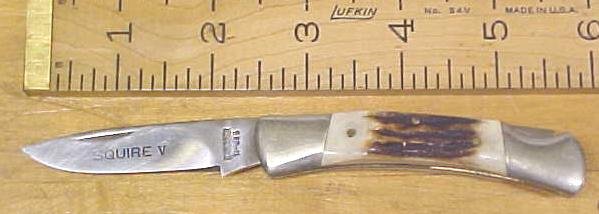 Squire V Pocket Knife Stag Handle Explorer