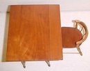 Doll House Wood Drop Leaf Table + Chair