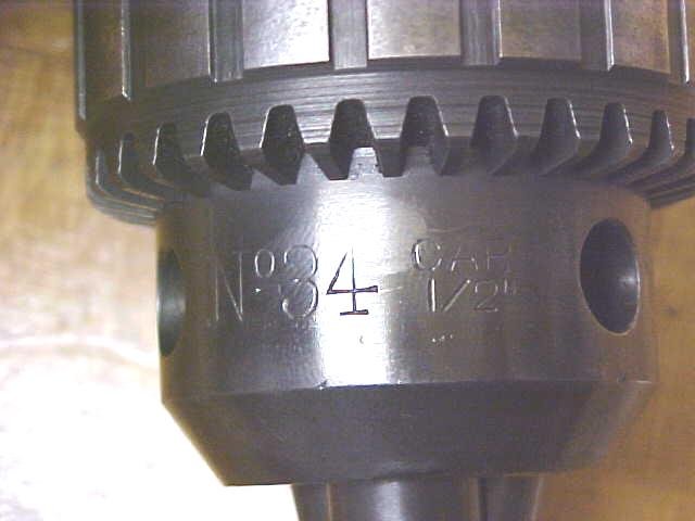 Jacobs Drill Chuck 5/64-1/2 Cap. No. 34 w/ Key