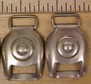 Antique Horse Harness Brass Buckle Tack Bullseye