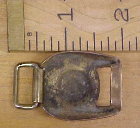 Antique Horse Harness Brass Buckle Tack Bullseye