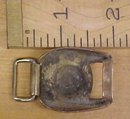 Antique Horse Harness Brass Buckle Tack Bullseye