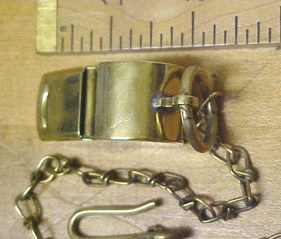 Whistle Brass Meyer WWII Military w/Chain