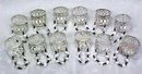 Silver Plated Napkin Rings Prisms 12 PC Vintage