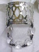 Silver Plated Napkin Rings Prisms 12 PC Vintage