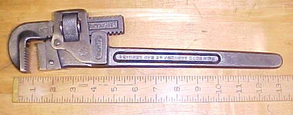 Trimont Pipe Wrench 14 inch Trimo 1916 Patent