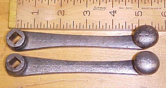 Antique Cast Steel Machine Handle Square Drive Slot