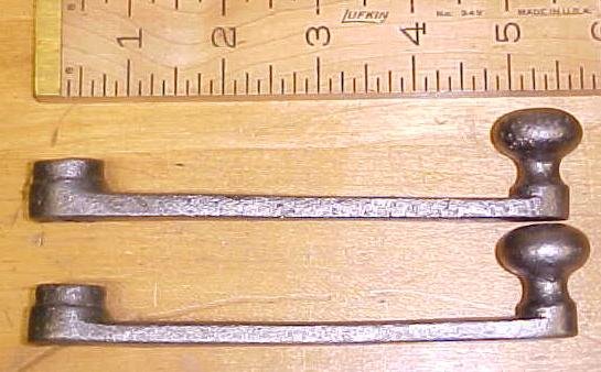 Antique Cast Steel Machine Handle Square Drive Slot