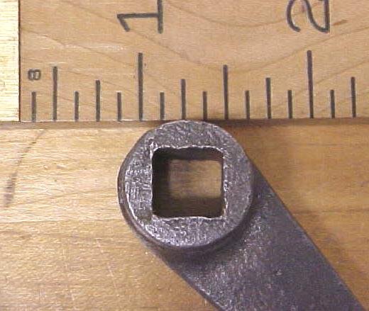 Antique Cast Steel Machine Handle Square Drive Slot