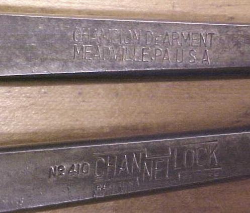 Channellock Pliers Slip Joint Champion Dearment No. 410